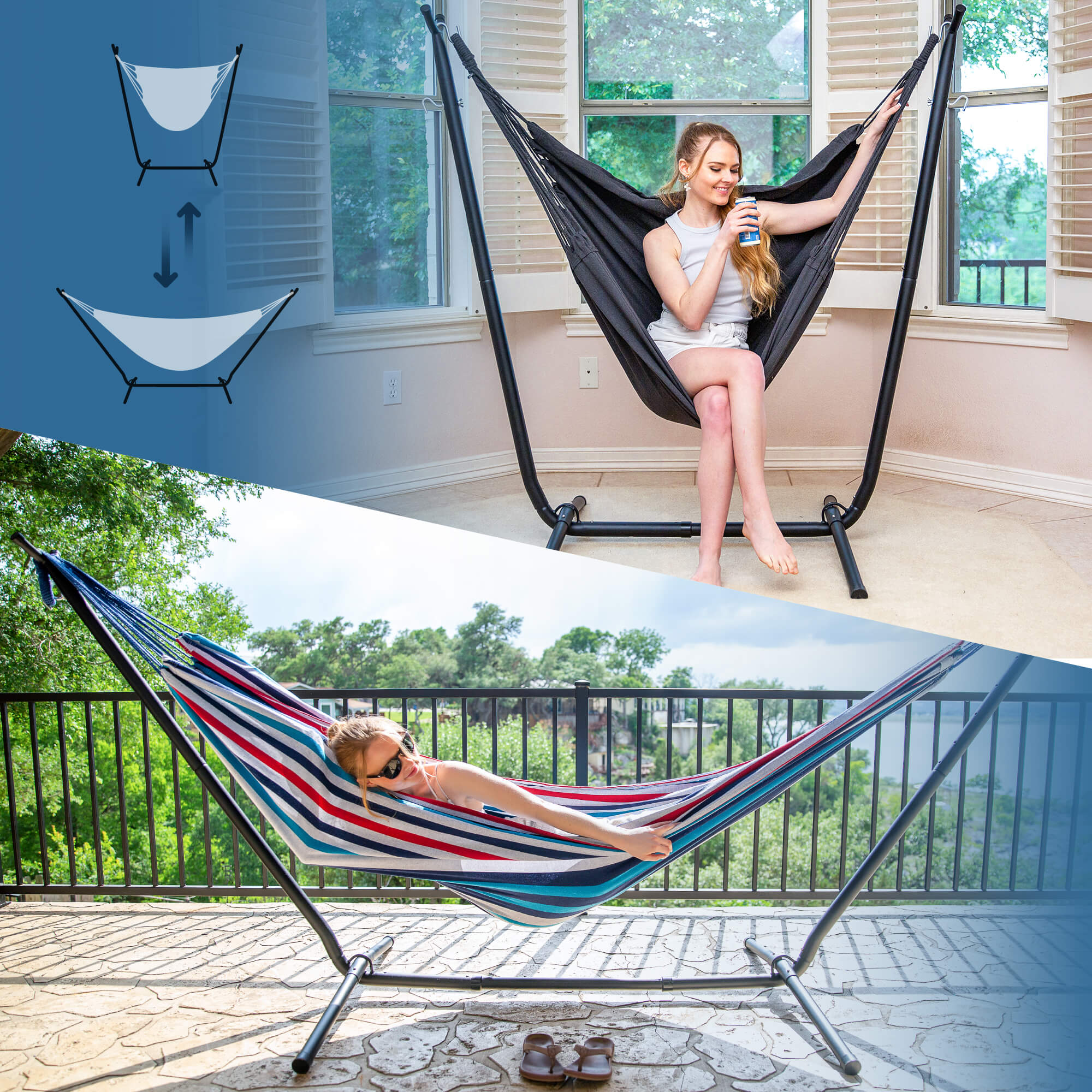 SUNCREAT-2-in-1 Heavy-Duty-2-Person-Hammock-with-Stand#color_sea-blue