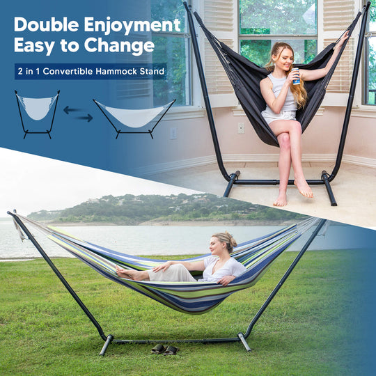 SUNCREAT-2-in-1 Heavy-Duty-2-Person-Hammock-with-Stand#color_light-green-blue