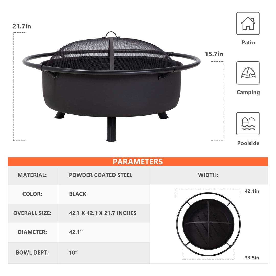 Outdoor-Bonfire-Wood-Burning-Fire-Pit#size_42-inch-black