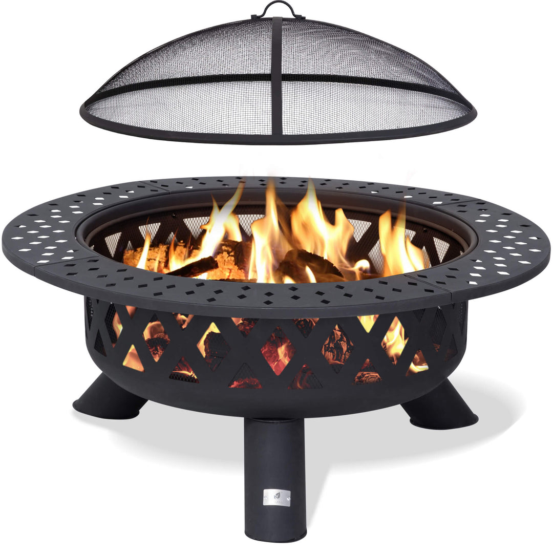 Outdoor-Bonfire-Wood-Burning-Fire-Pit#size_42-inch-rhombus-pattern