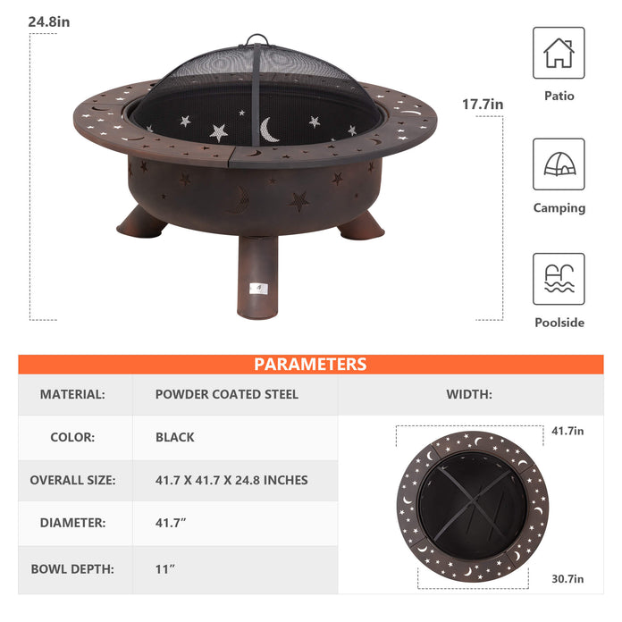 Outdoor-Bonfire-Wood-Burning-Fire-Pit#size_42-inch-star-pattern