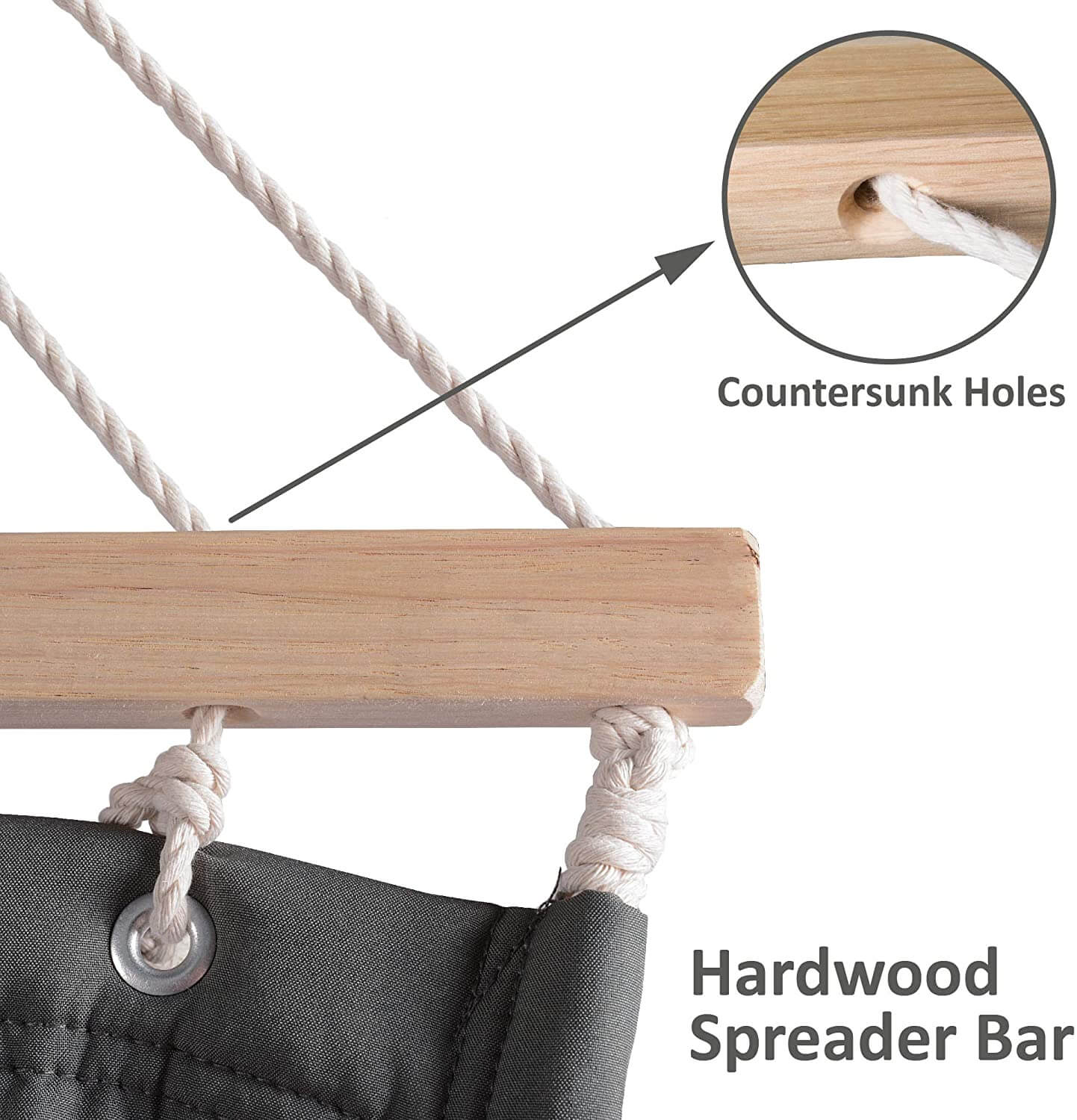 hammock with adjustable wood stand#color_dark-gray