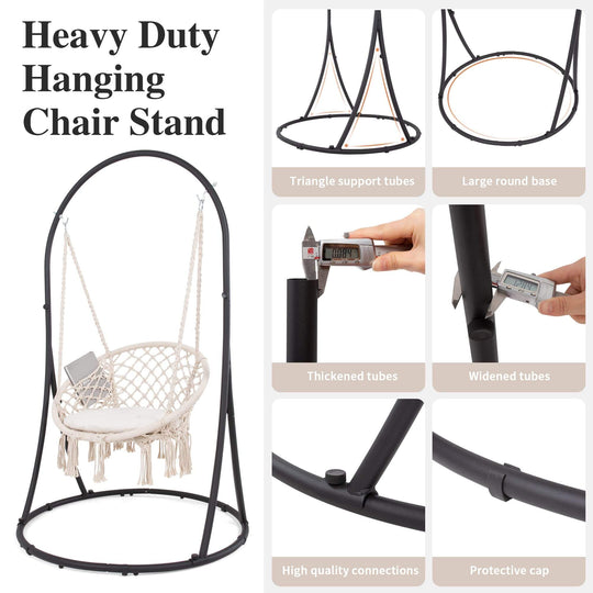 Heavy-Duty-Hammock-Chair-with-Stand#color_beige-2