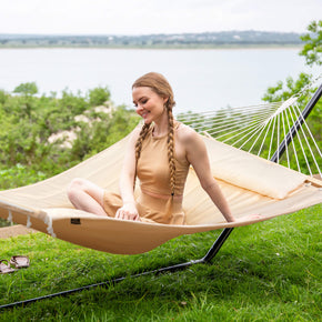 hammock with stand#color_beige