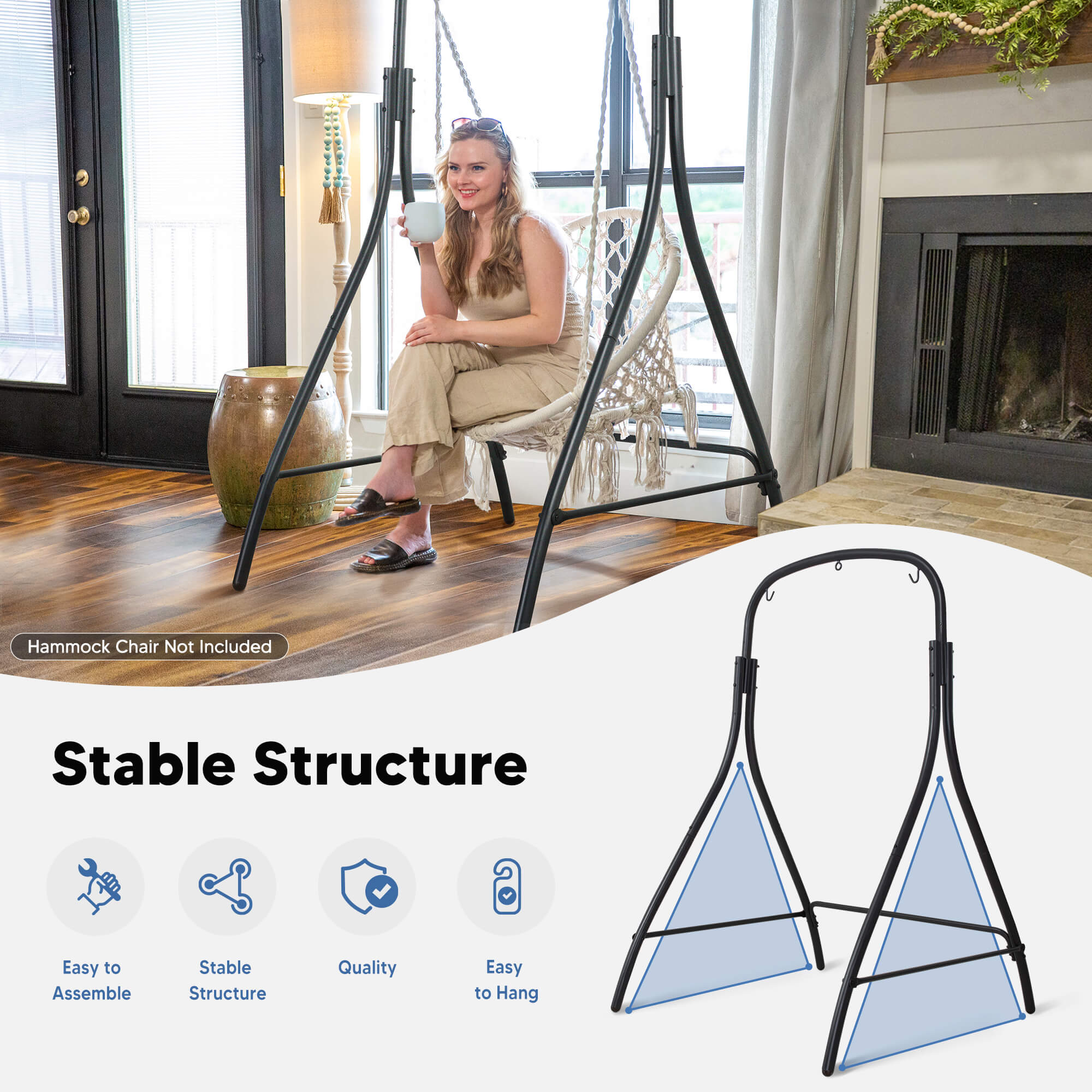 hammock chair stand#color_black