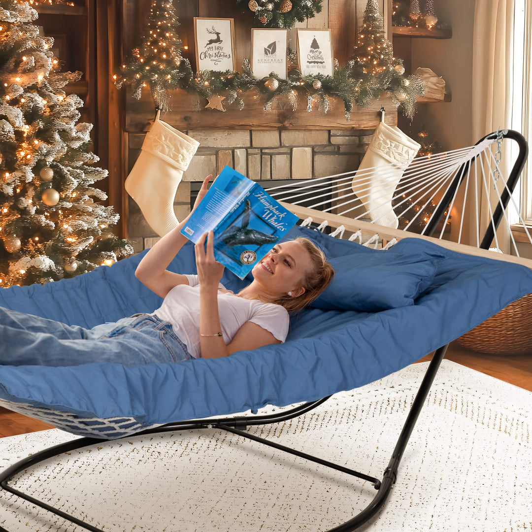 hammock with stand#color_navy