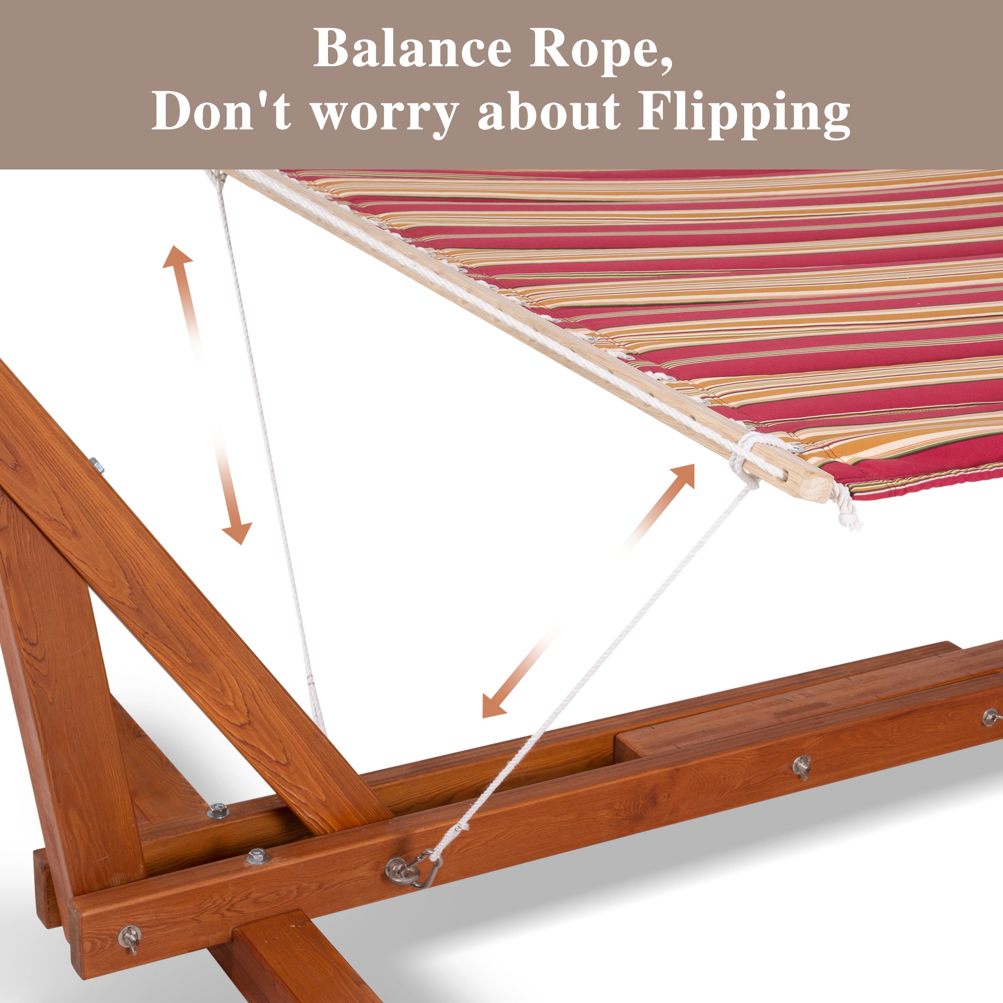 hammock with wood stand#color_red-stripes