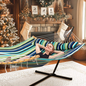 SUNCREAT-Double-Quilted-Hammock-with-Stand-Green-Stripes#color_green-stripes