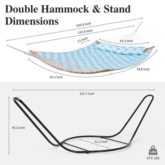 Outdoor-Heavy-Duty-Hammock-with-Stand#color_green-drops