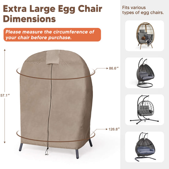 SUNCREAT Egg Chair Cover#size_for-egg-chair-coffee