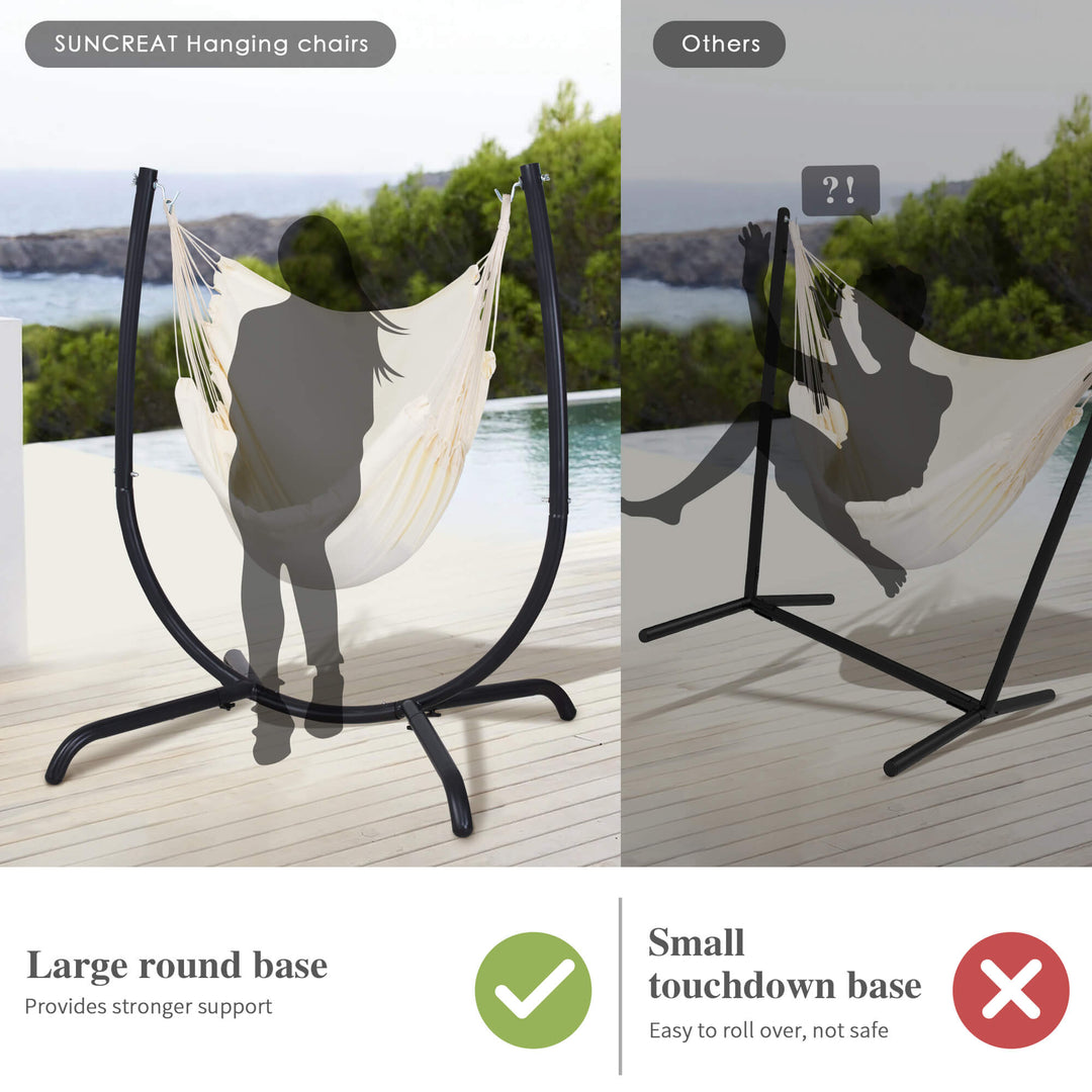 hammock chair with stand#color_white