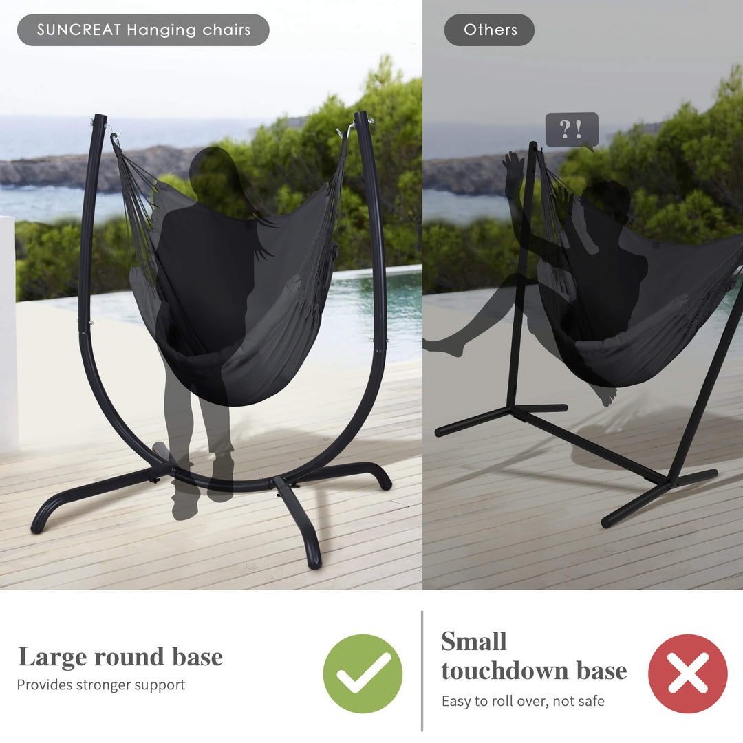 hammock chair with stand#color_gray