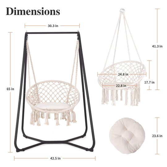 Heavy-Duty-Hammock-Chair-with-Stand#color_beige-1