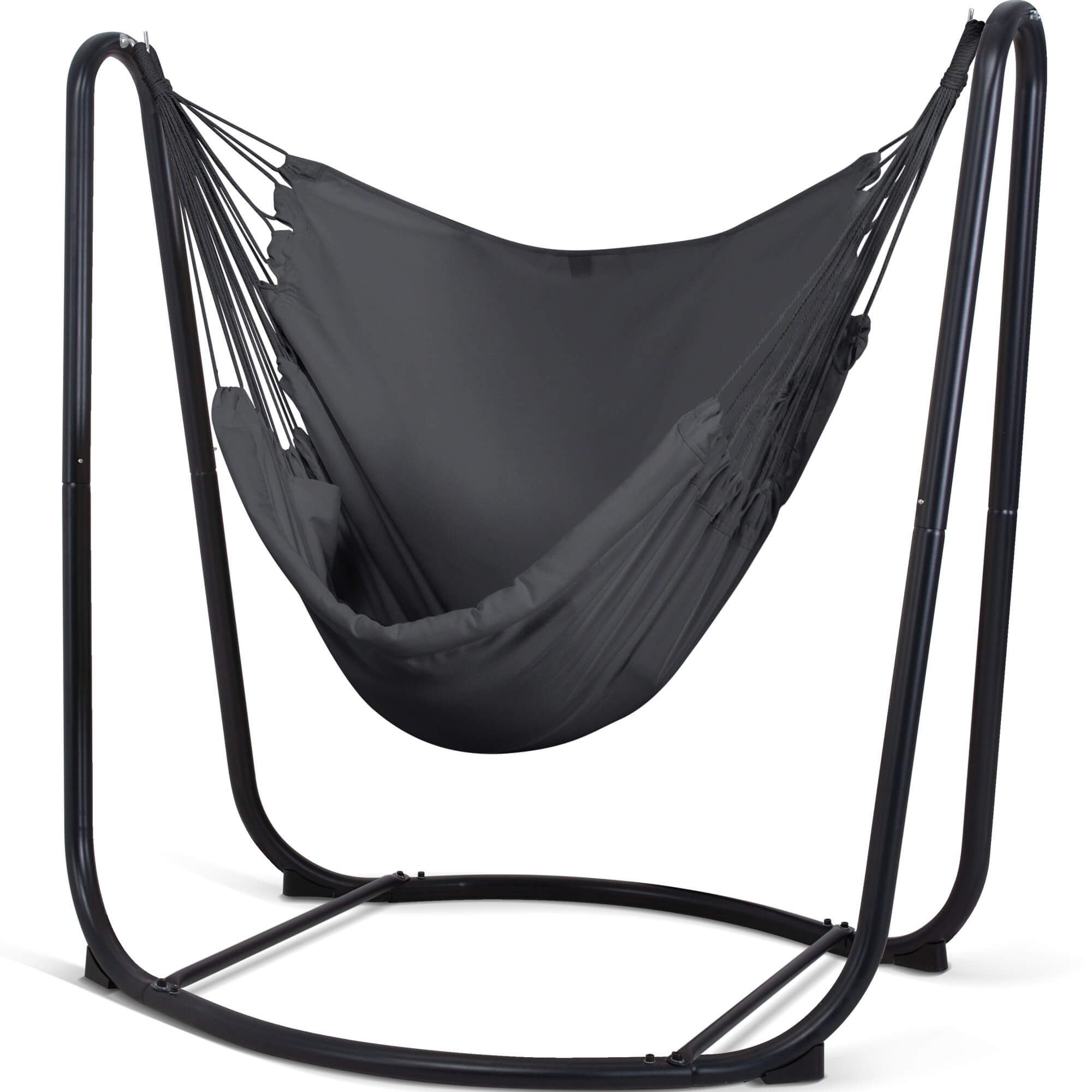 suncreat hanging swing chair with stand#color_gray