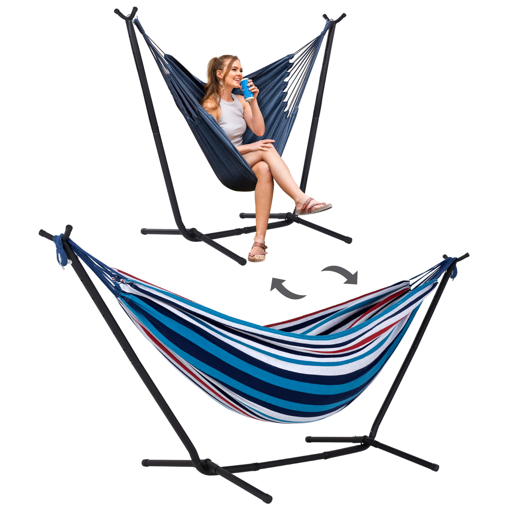 SUNCREAT-2-in-1 Heavy-Duty-2-Person-Hammock-with-Stand#color_sea-blue