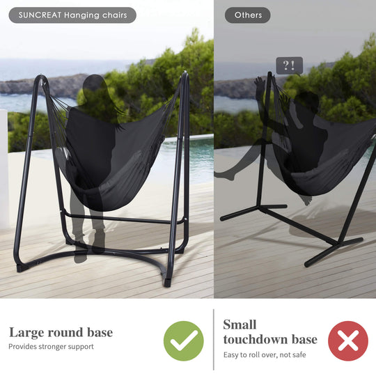 hammock chair with stand#color_gray