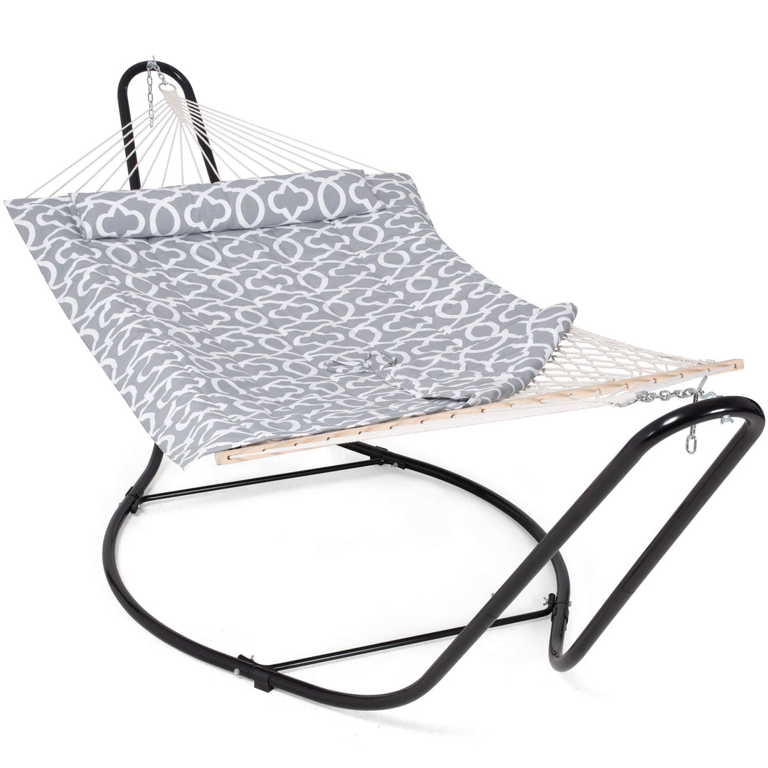 hammock with stand#color_gray-pattern