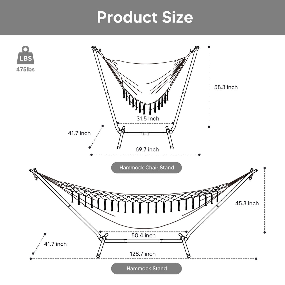 SUNCREAT-2-in-1 Heavy-Duty-2-Person-Hammock-with-Stand#color_natural-tassel