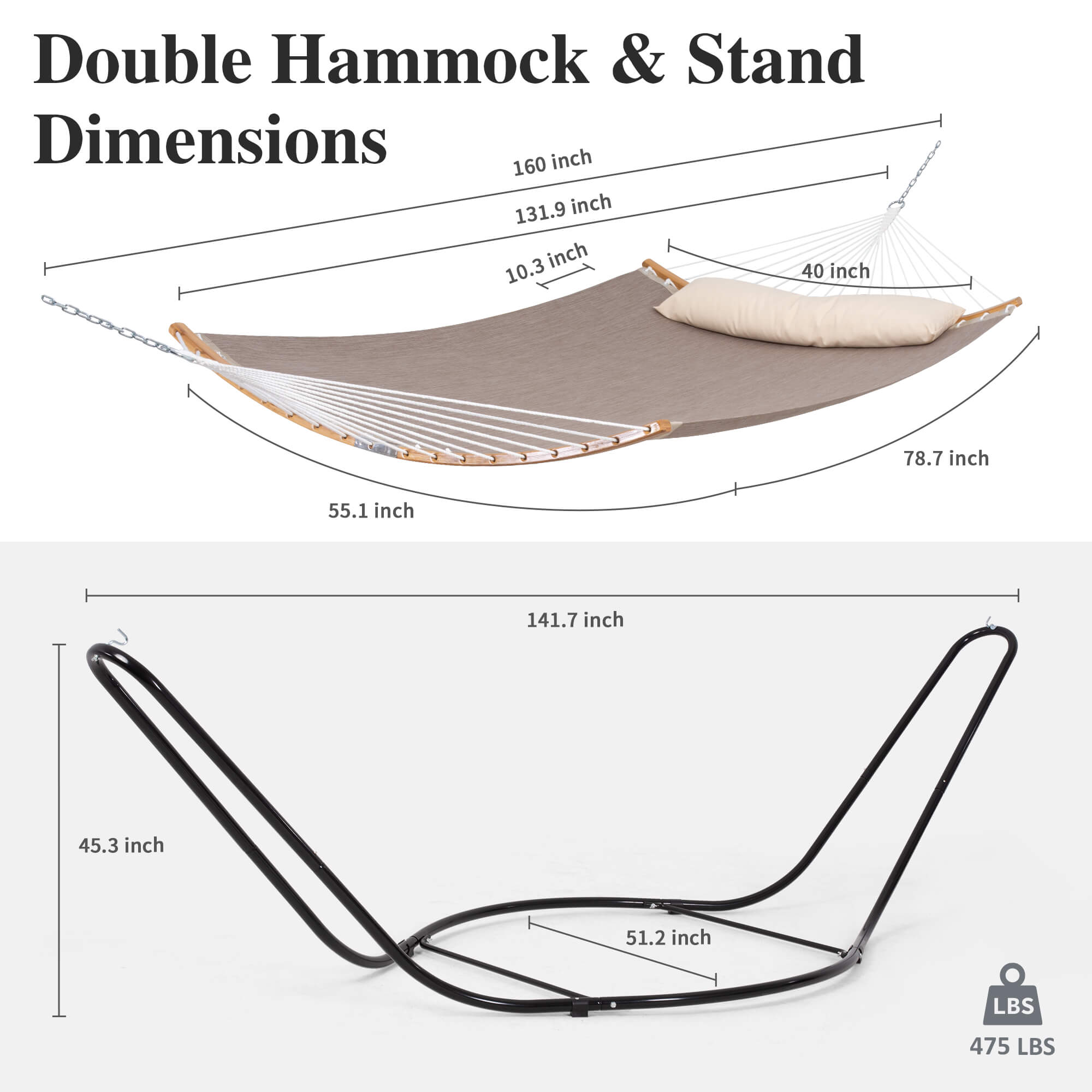 hammock with stand#color_coffee