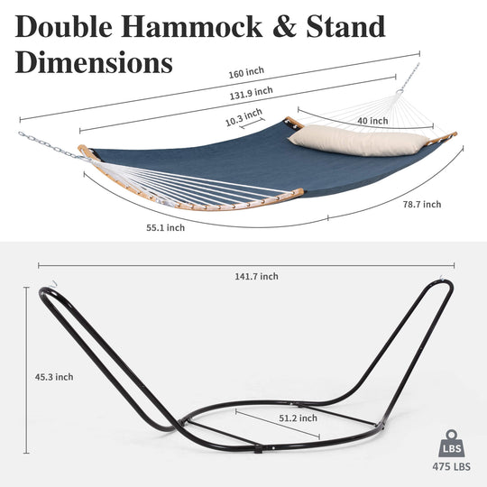 hammock with stand#color_navy