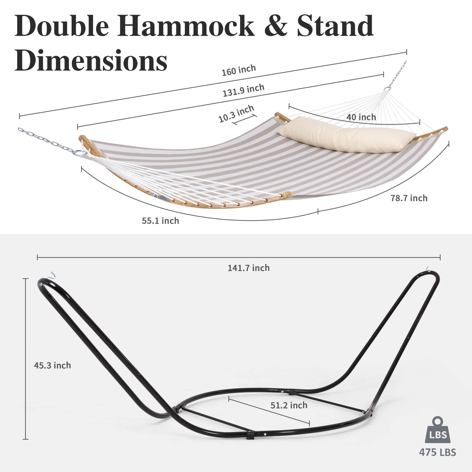 hammock with stand#color_light-coffee-stripes