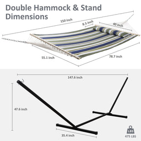 SUNCREAT-Double-Hammock-with-Stand-Green-Stripes#color_green-stripes