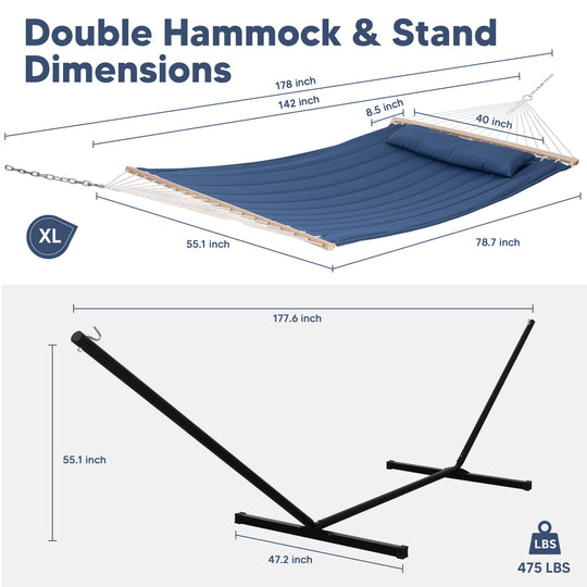 hammock with stand#color_navy