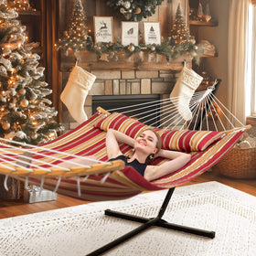 SUNCREAT-Double-Quilted-Hammock-with-Stand-Red-Stripes#color_red-stripes