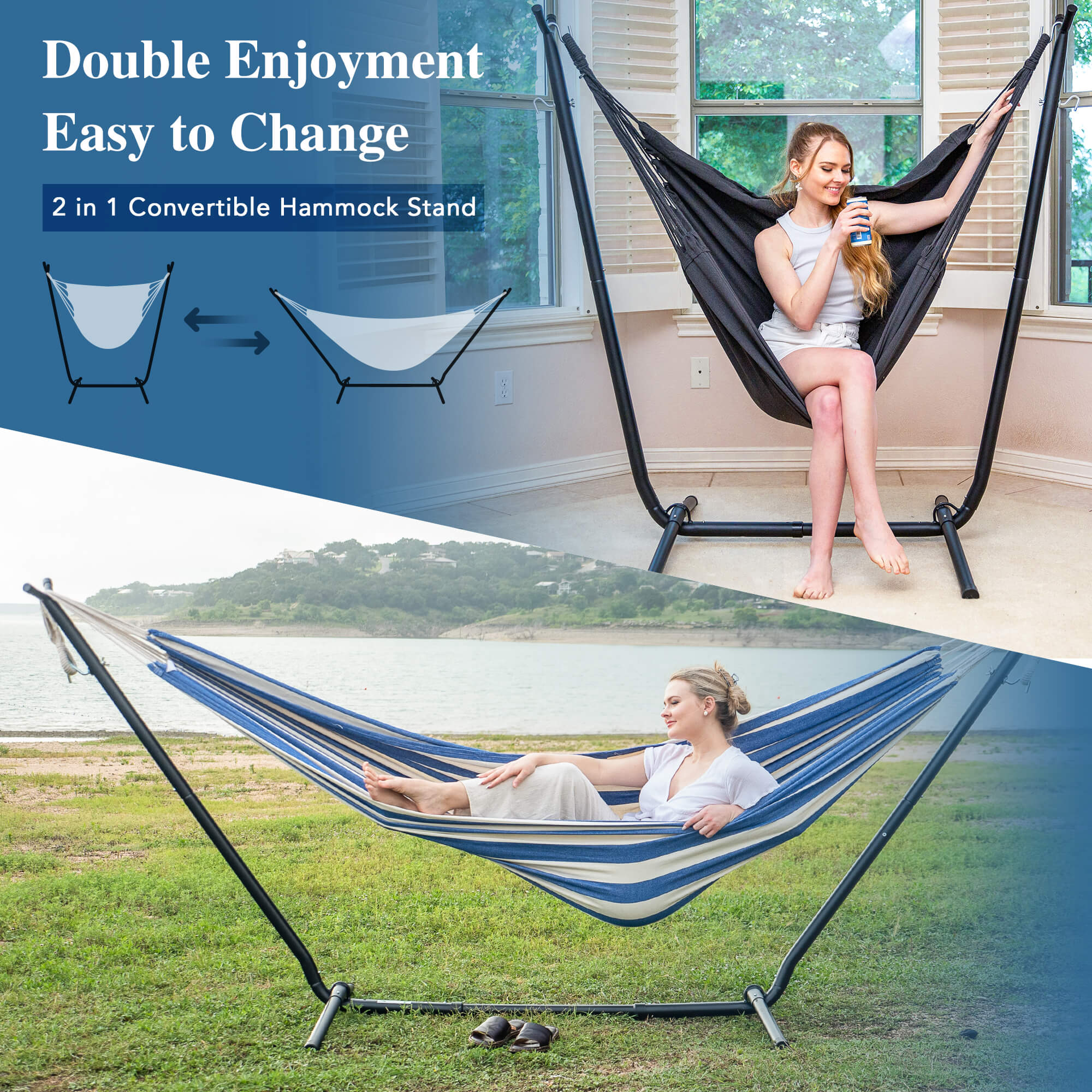 SUNCREAT-2-in-1 Heavy-Duty-2-Person-Hammock-with-Stand#color_blue-white-stripes