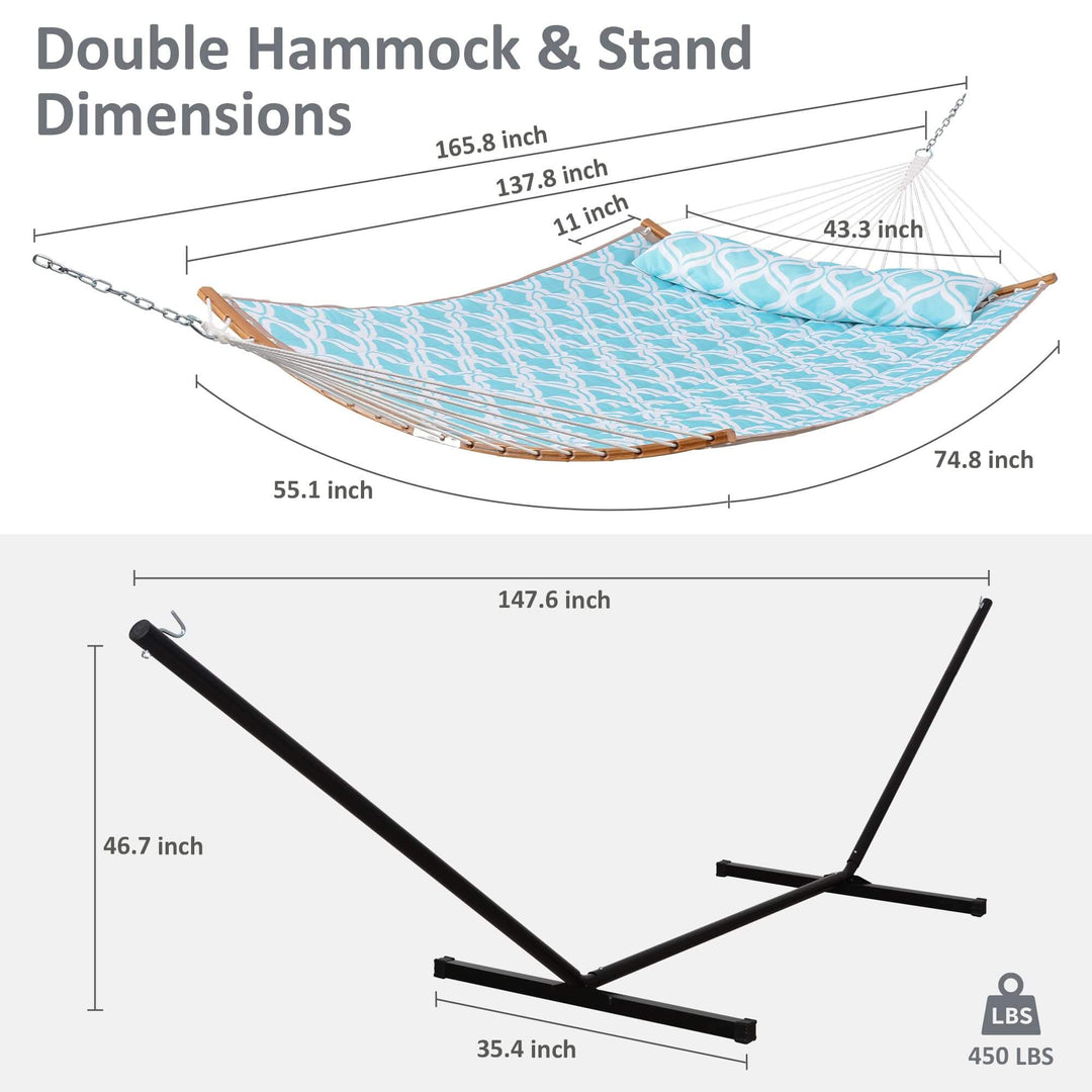 SUNCREAT-Double-Quilted-Hammock-with-Stand-Green-Drops#color_green-drops