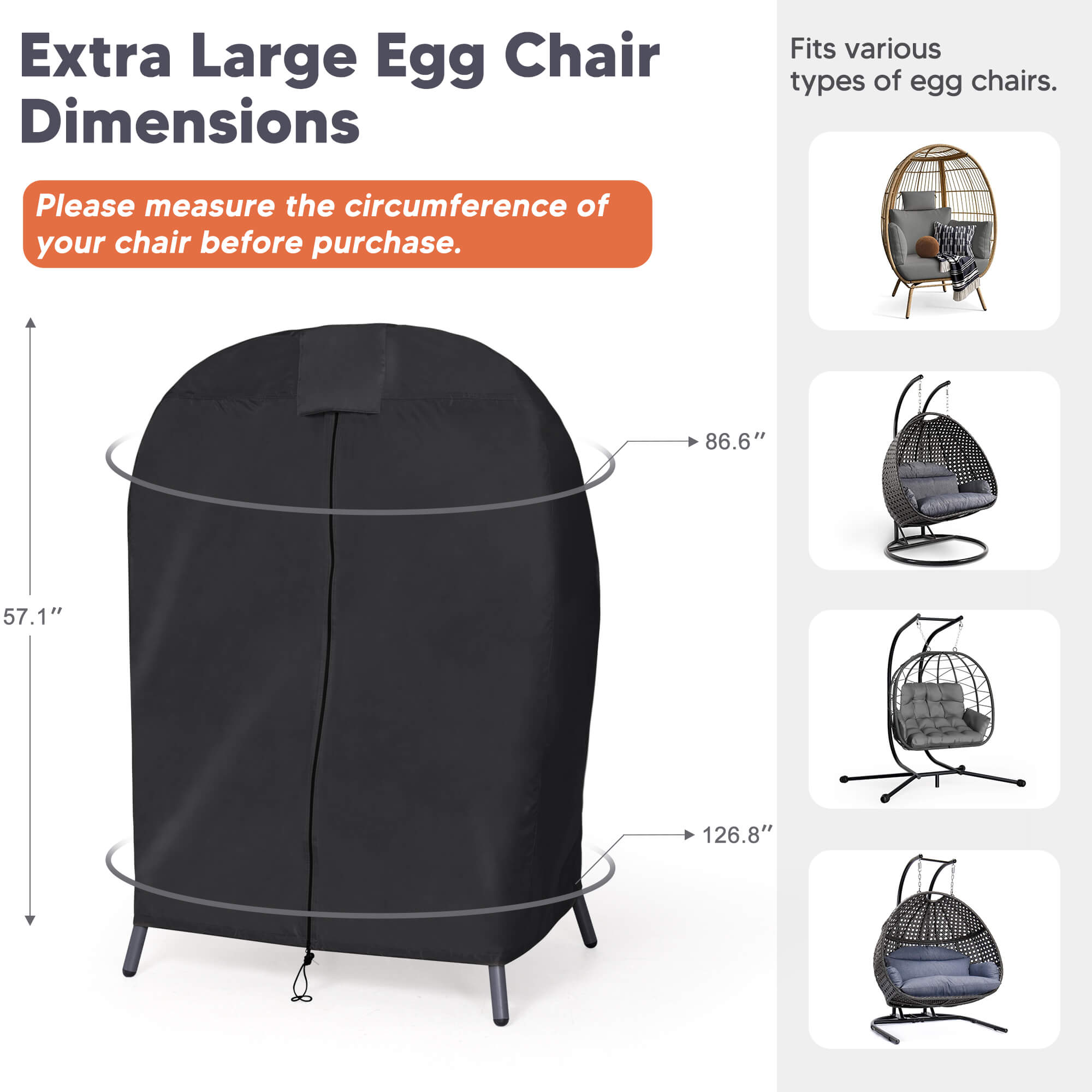 SUNCREAT Egg Chair Cover#size_for-egg-chair-black