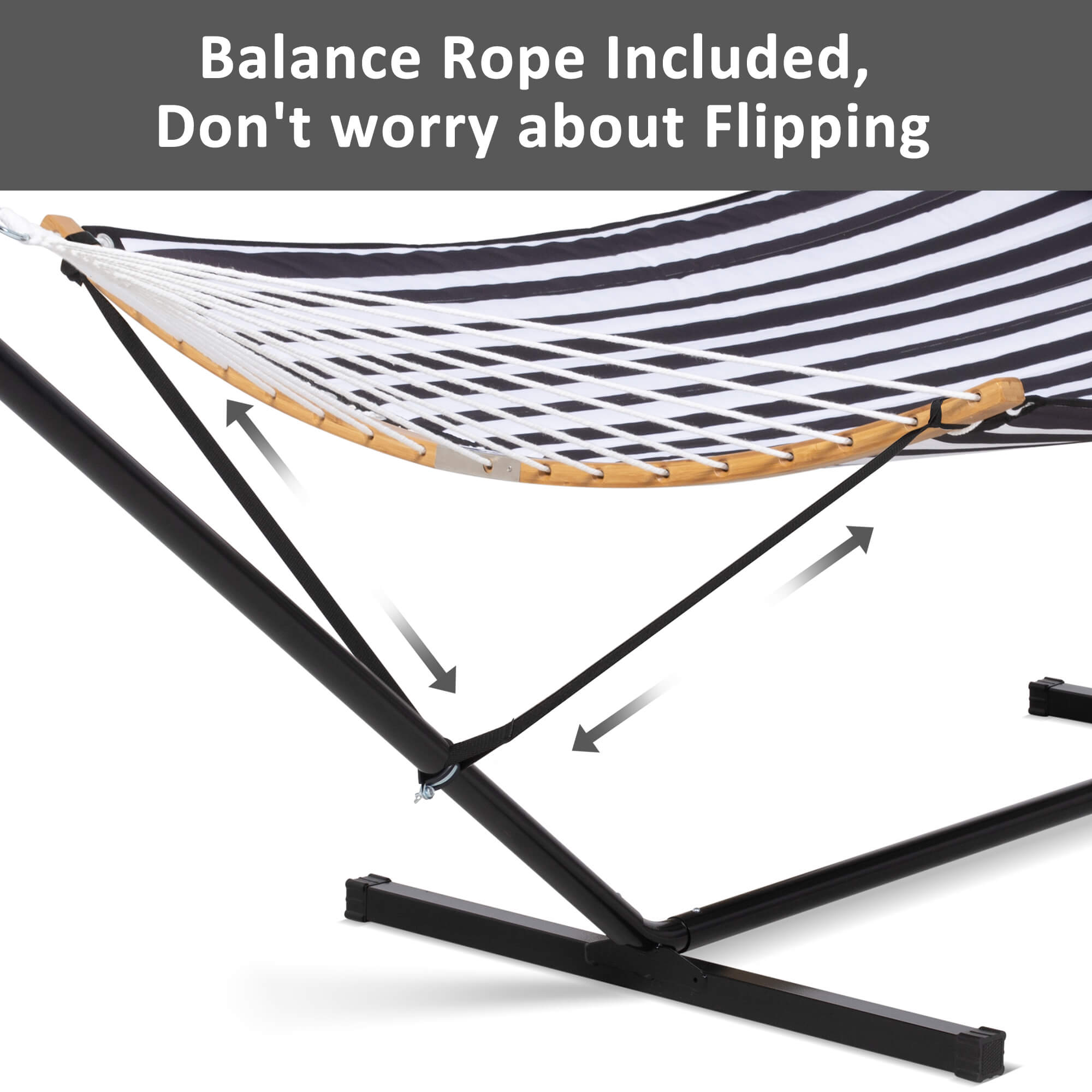 SUNCREAT-Double-Quilted-Hammock-with-Stand-Black-Stripes#color_black-stripes