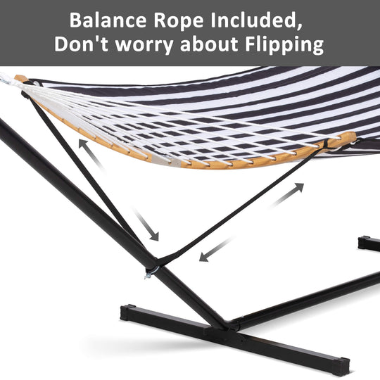 SUNCREAT-Double-Quilted-Hammock-with-Stand-Black-Stripes#color_black-stripes