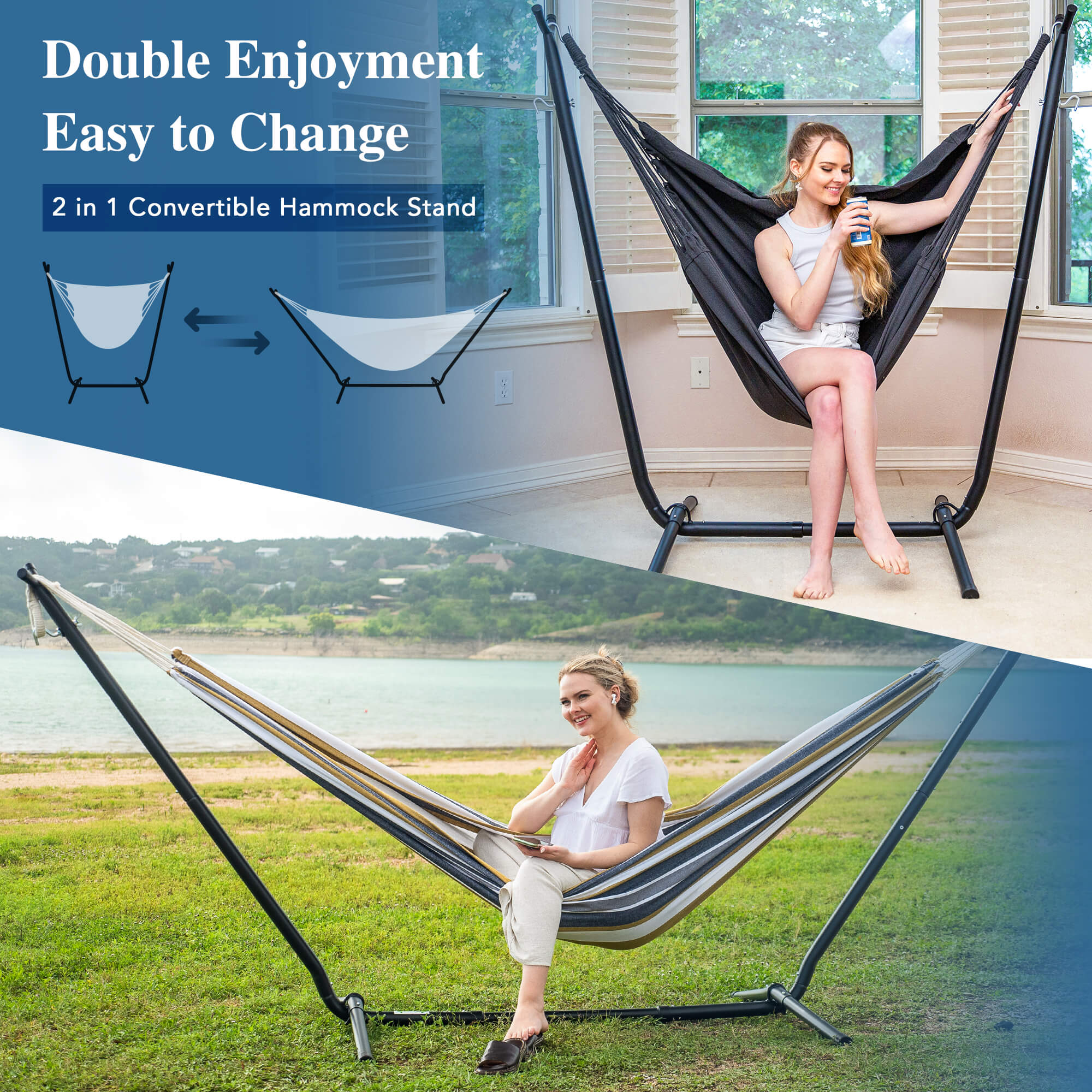 SUNCREAT-2-in-1 Heavy-Duty-2-Person-Hammock-with-Stand#color_coffee-stripes