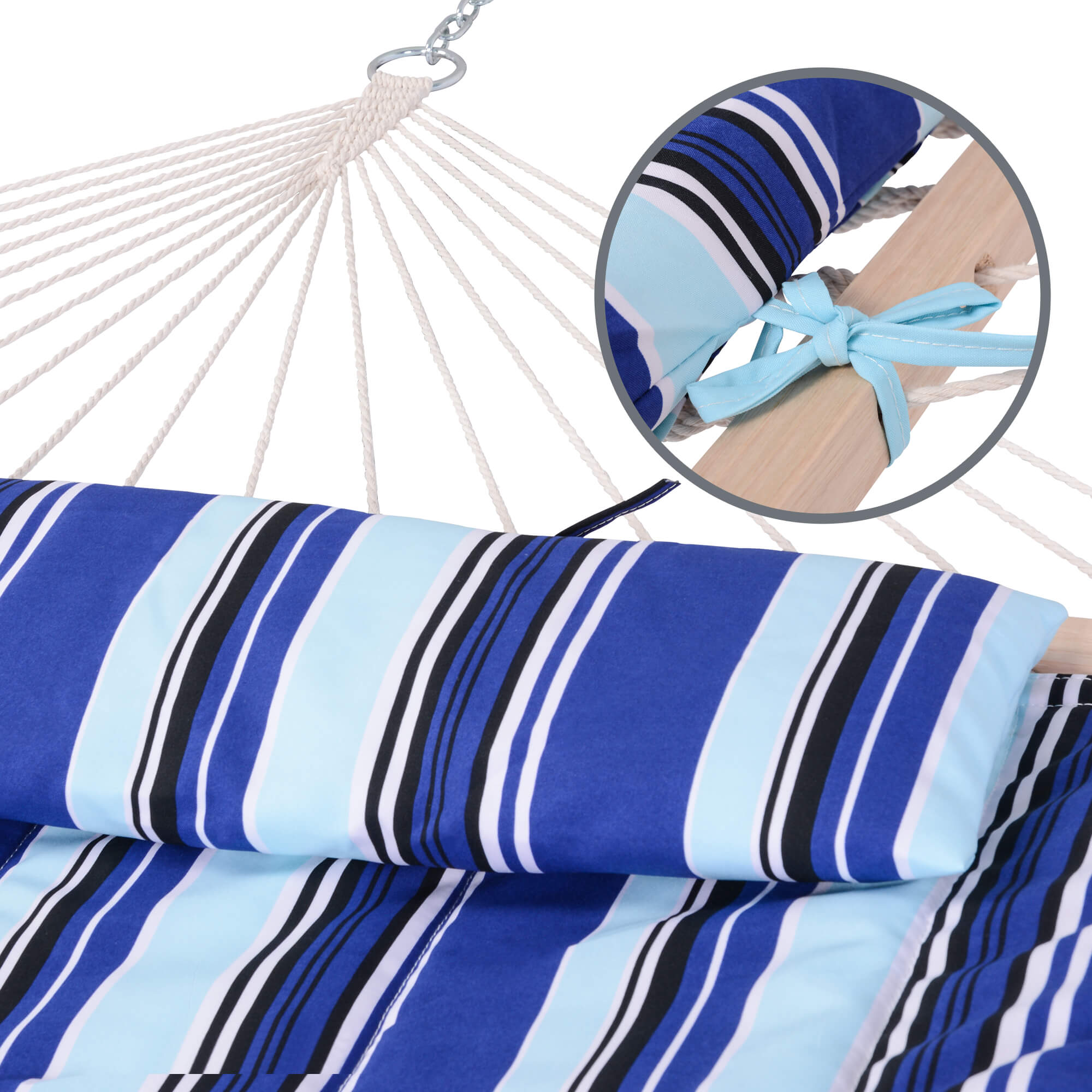 hammock with stand#color_blue-stripes