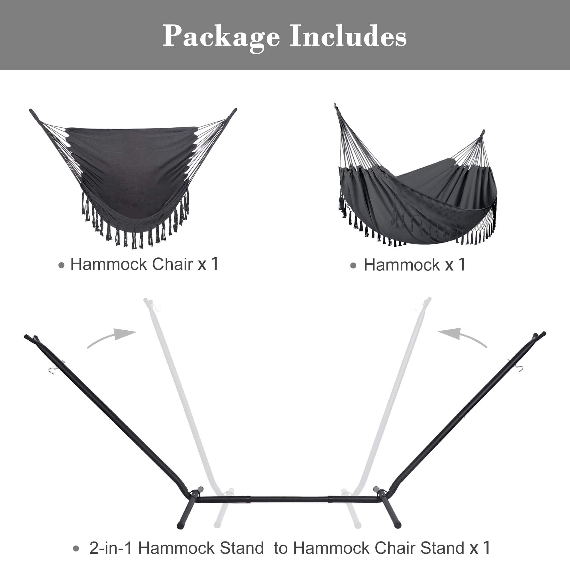 SUNCREAT-2-in-1 Heavy-Duty-2-Person-Hammock-with-Stand#color_dark-gray-tassel