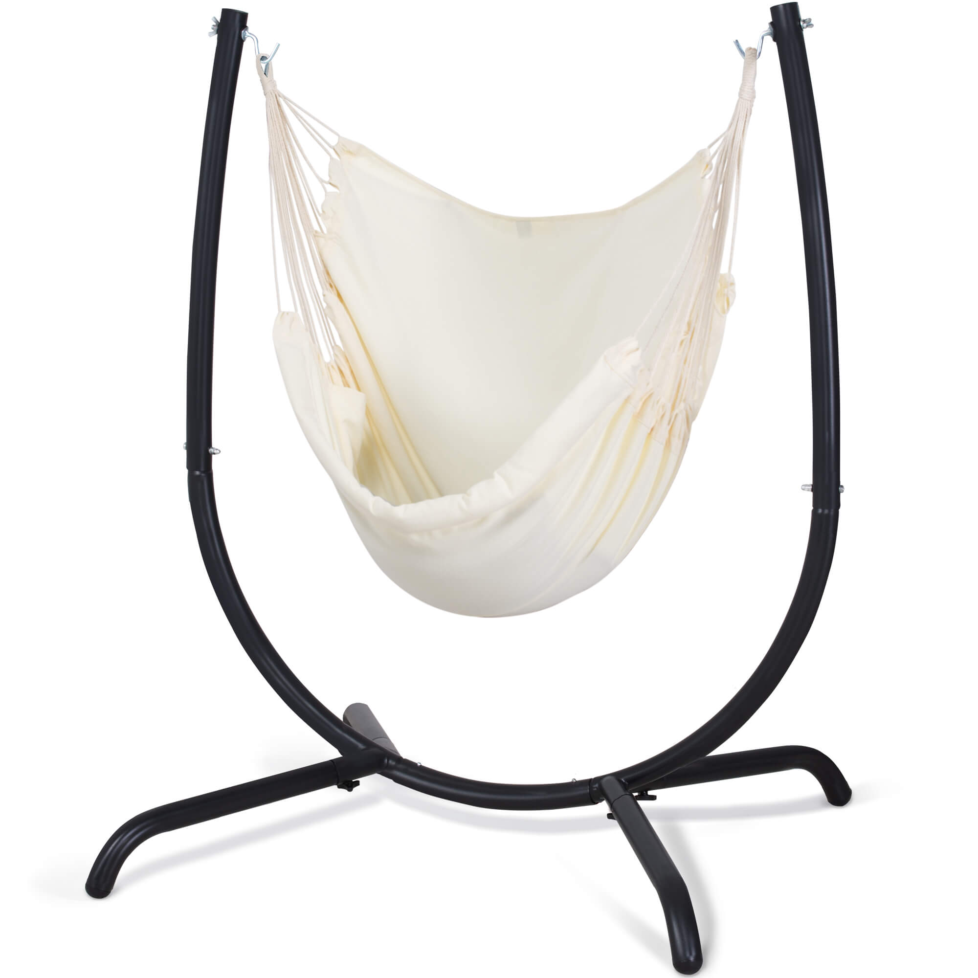 hammock chair with stand#color_white