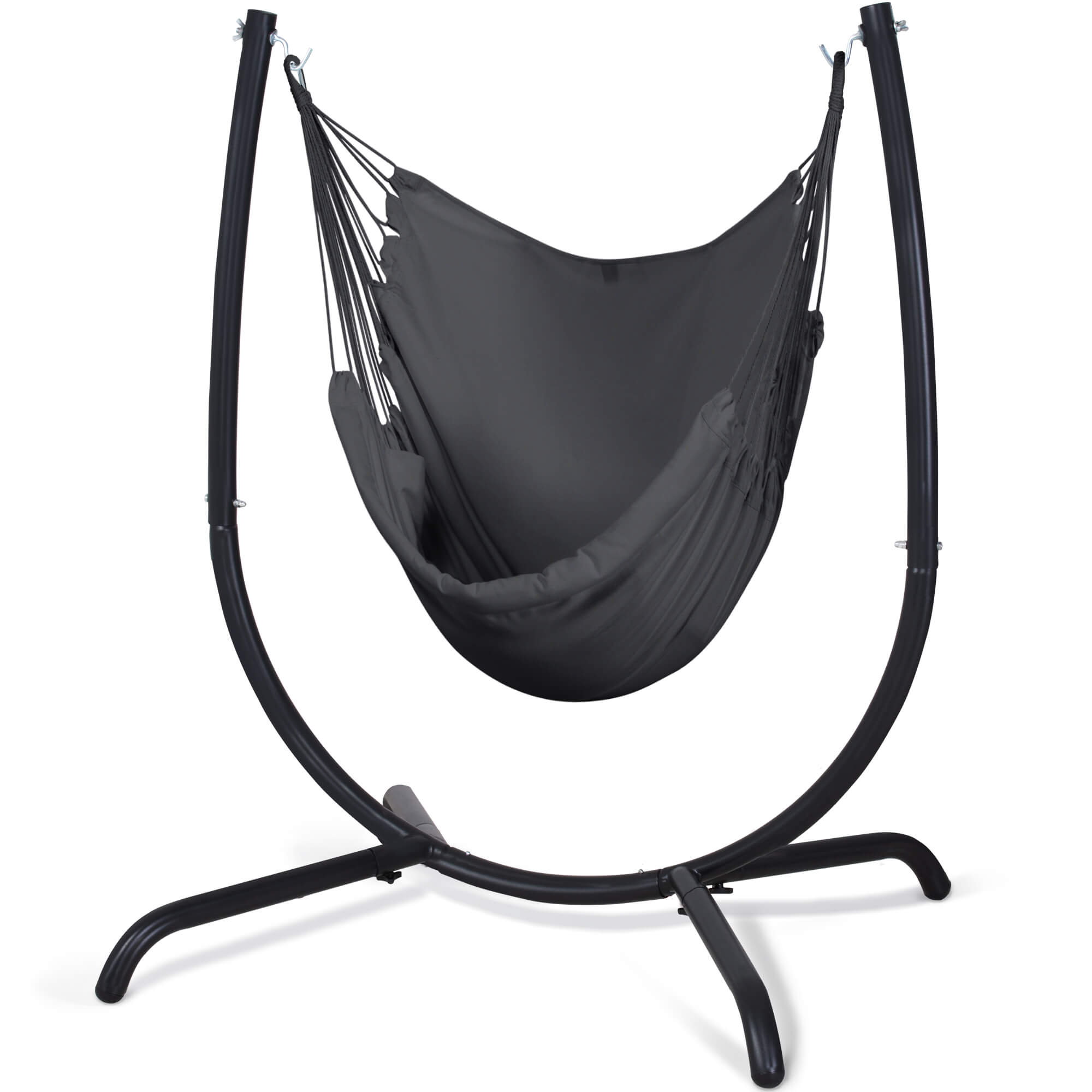 hammock chair with stand#color_gray