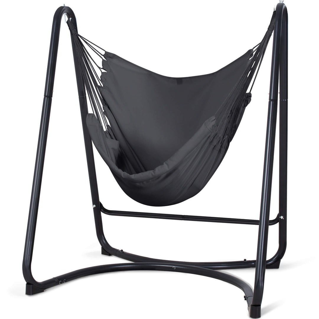 hammock chair with stand#color_gray