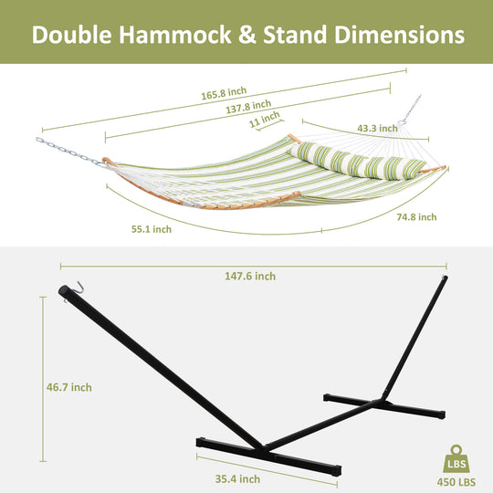 SUNCREAT-Double-Quilted-Hammock-with-Stand-Light-Green-Stripes#color_light-green-stripes