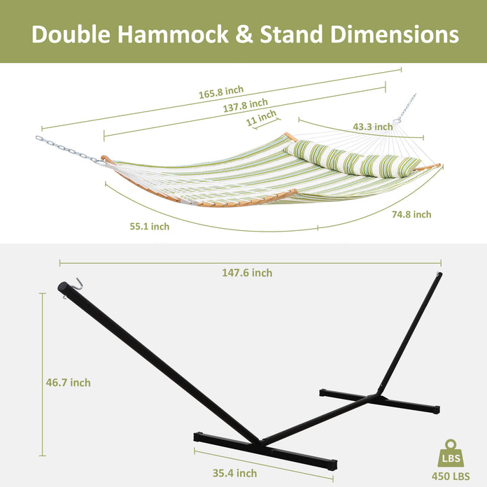 SUNCREAT-Double-Quilted-Hammock-with-Stand-Light-Green-Stripes#color_light-green-stripes