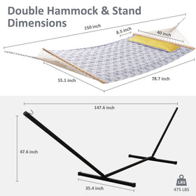 SUNCREAT-Double-Hammock-with-Stand-Green-Drops#color_gray-drops