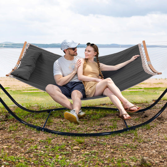 Outdoor-Heavy-Duty-Hammock-with-Stand#color_dark-gray