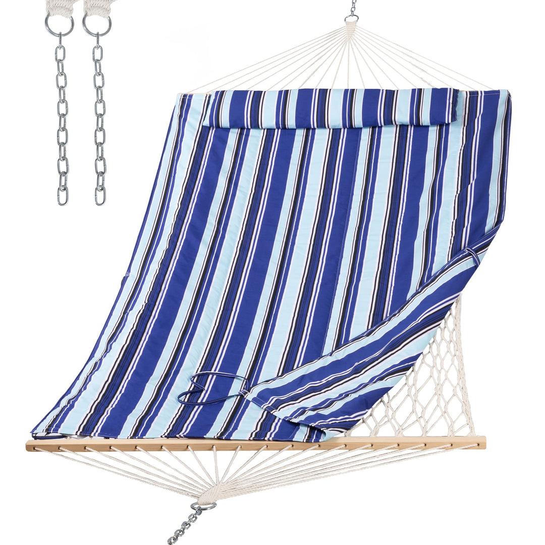 SUNCREAT-2-Layer-Cotton-Rope-Hammock-Blue-Stripes#color_blue-stripes