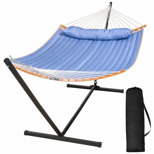 SUNCREAT-Double-Quilted-Hammock-with-Stand-Blue#color_blue