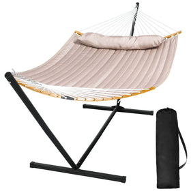 SUNCREAT-Double-Quilted-Hammock-with-Stand-Brown-Hammock#color_brown