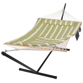 SUNCREAT-Cotton-Rope-Hammock-Green-Beige#color_green-beige