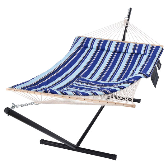 SUNCREAT-Cotton-Rope-Hammock-Blue-Stripe#color_blue-stripe