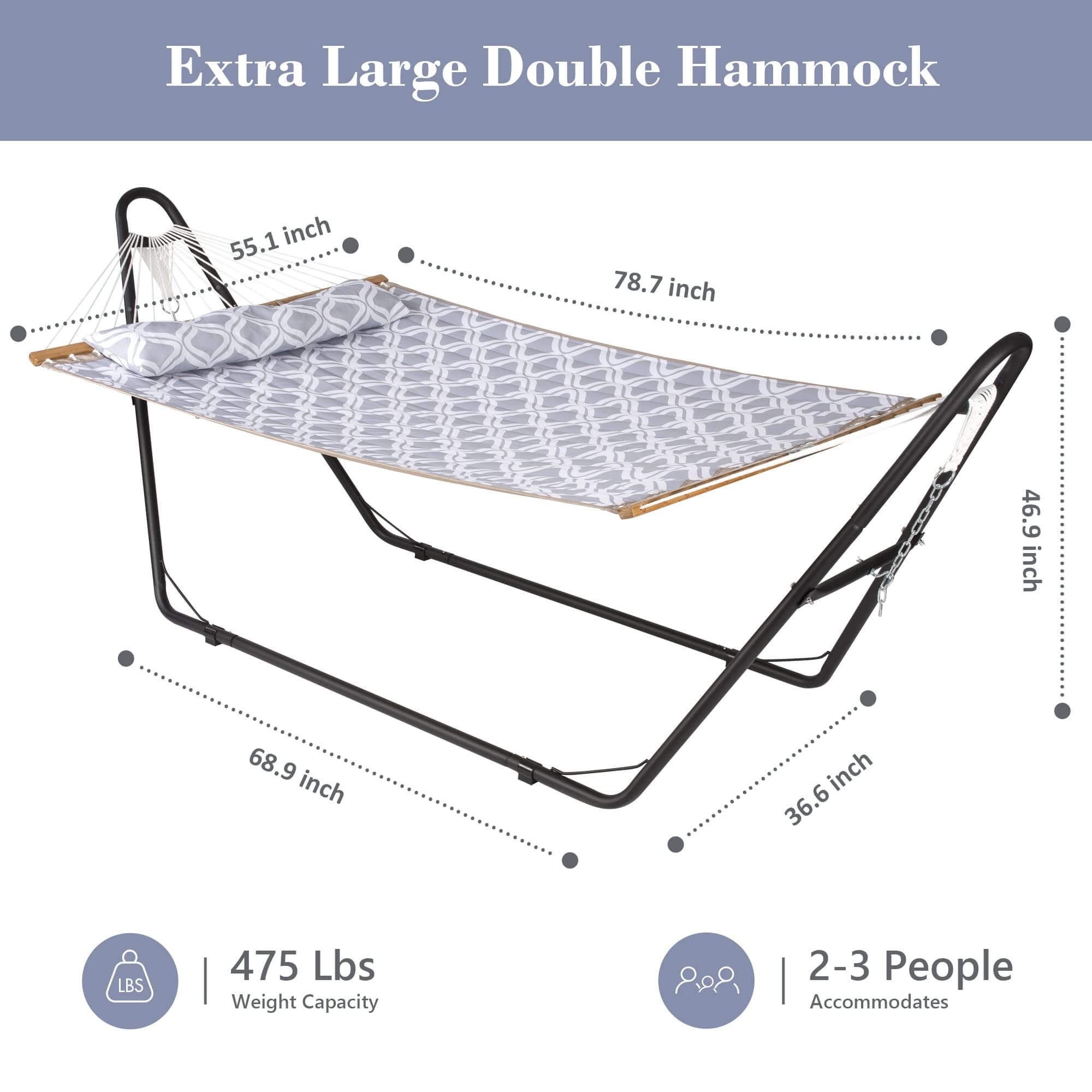 SUNCREAT-Portable-Hammock-with-Bamboo-Spreader-Bar-Gray#color_grey