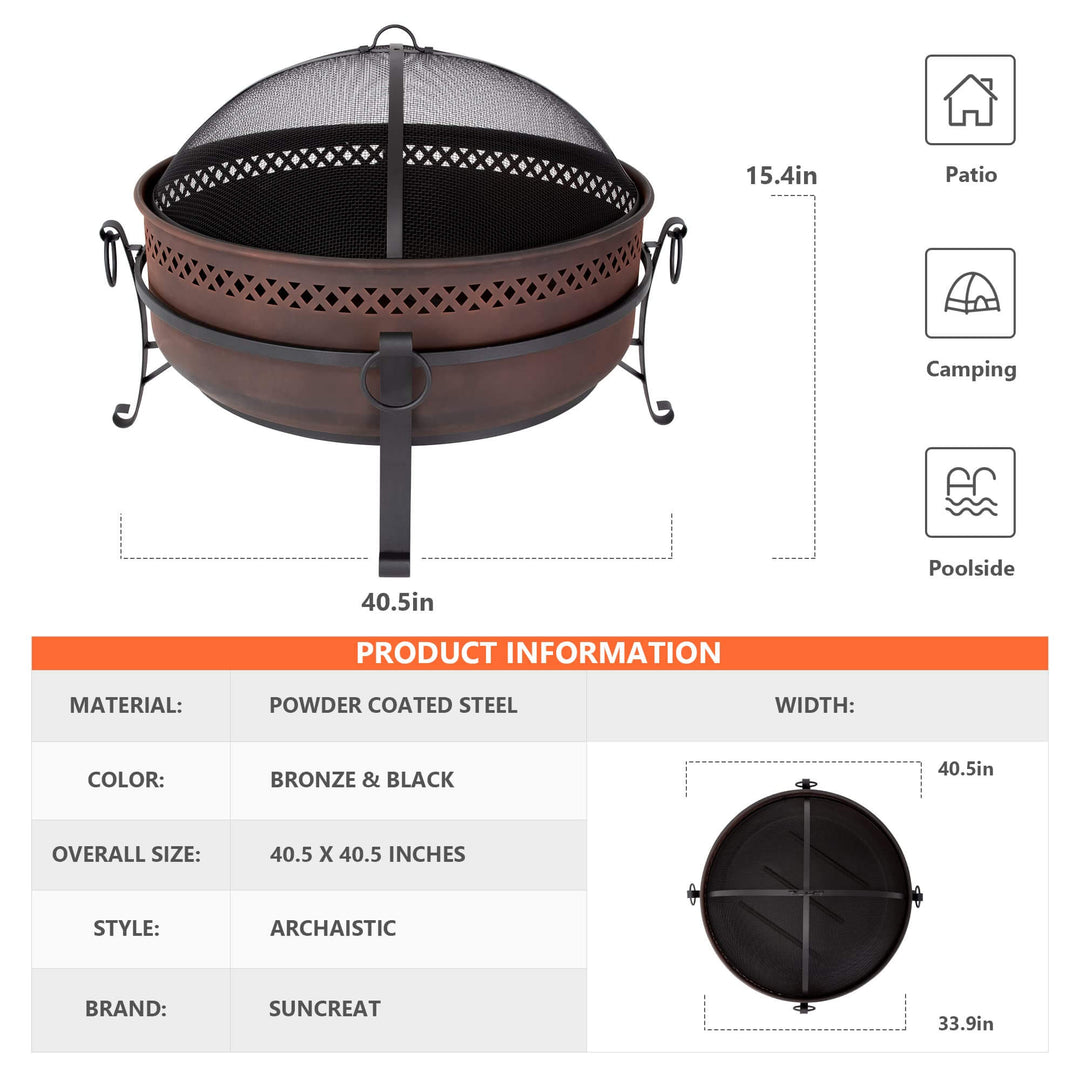 Outdoor-Bonfire-Wood-Burning-Fire-Pit-with-Grill-and-Fireplace-Poker#size_40-inch